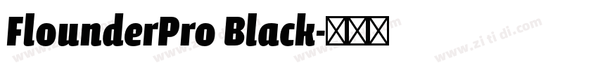 FlounderPro Black字体转换